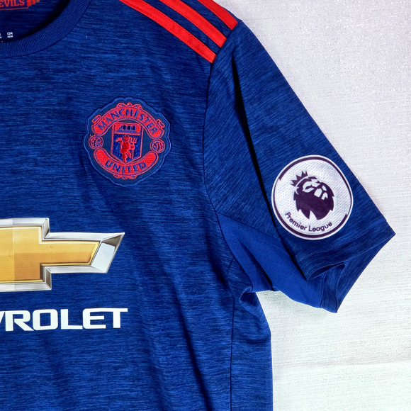 Adidas Climacool Manchester United Premier League Jersey Red Devils Pogba 6 Med - Picture 3 of 9